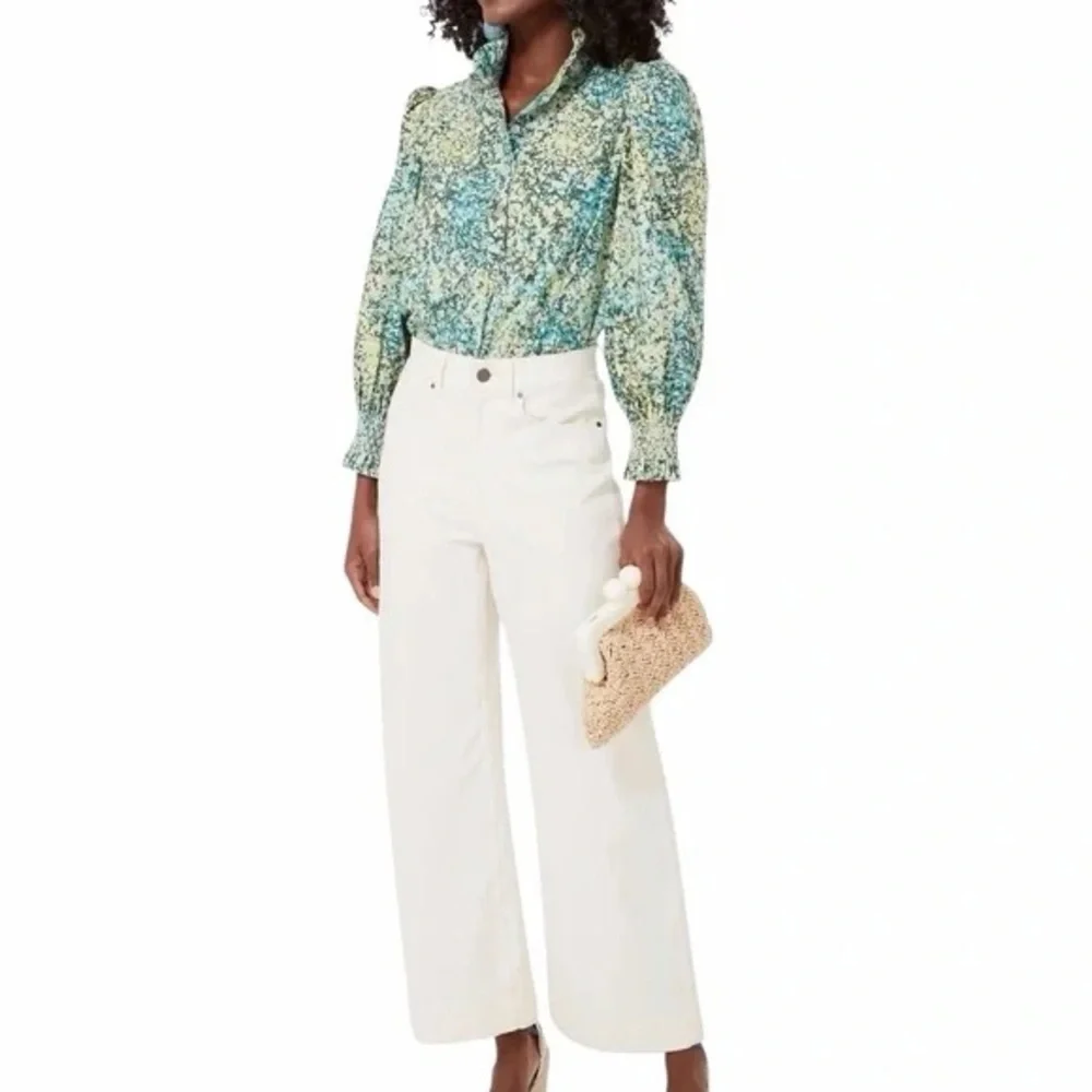 Tuckernuck Splatter Paint Teagan Popover Shirt Blouse